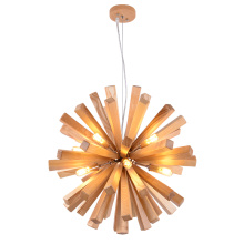 Modern wooden Dandelion led pendant light wood bird pendant lamp for living room Restaurant decoration bedroom light fixture