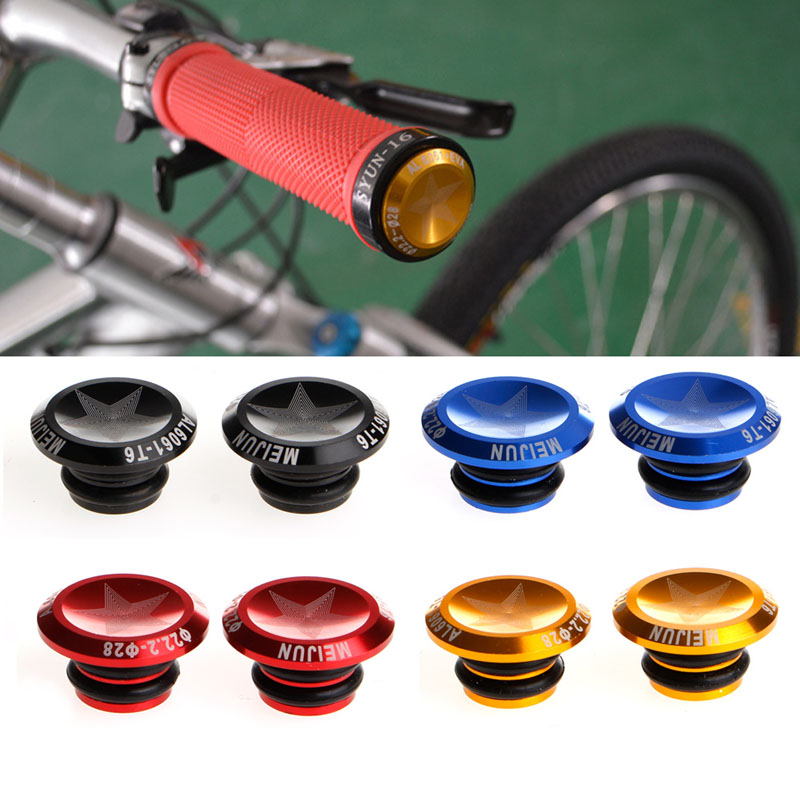 1 Pair Bike MTB Aluminum Alloy Grip Handlebar Bar End Plugs Stoppers Caps New Handlebar plug