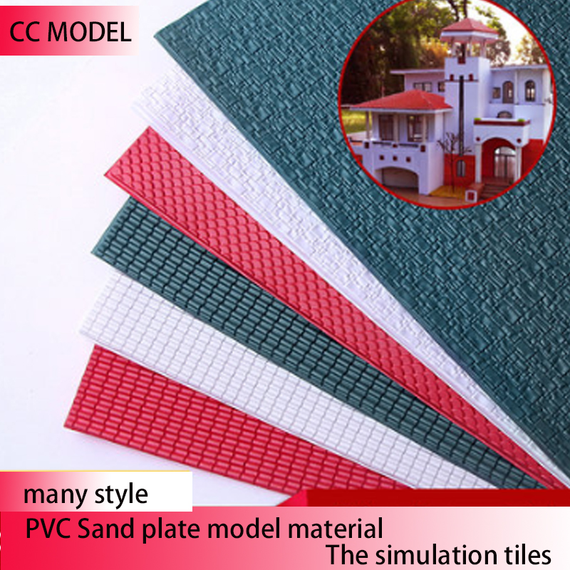 PVC simulation tiles DIY building model material the roof of house PVC materials Miniature Landscape DIY house