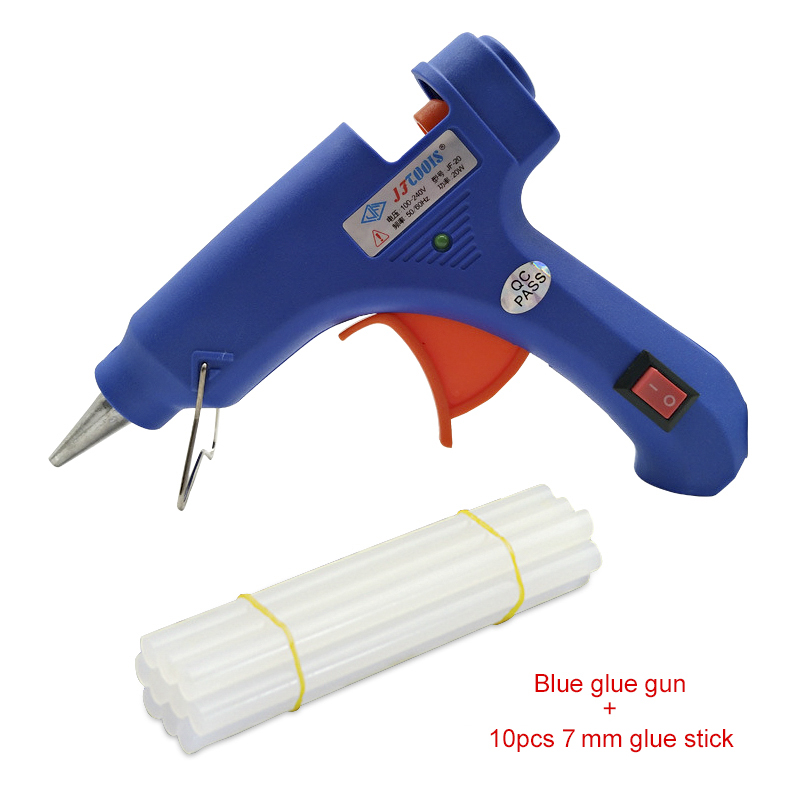 20W Hot Melt Glue Gun with Free 7mm Adhesive Sticks Industrial Mini Guns Thermo Electric Repair Heat Temperature Glue Guns Tools