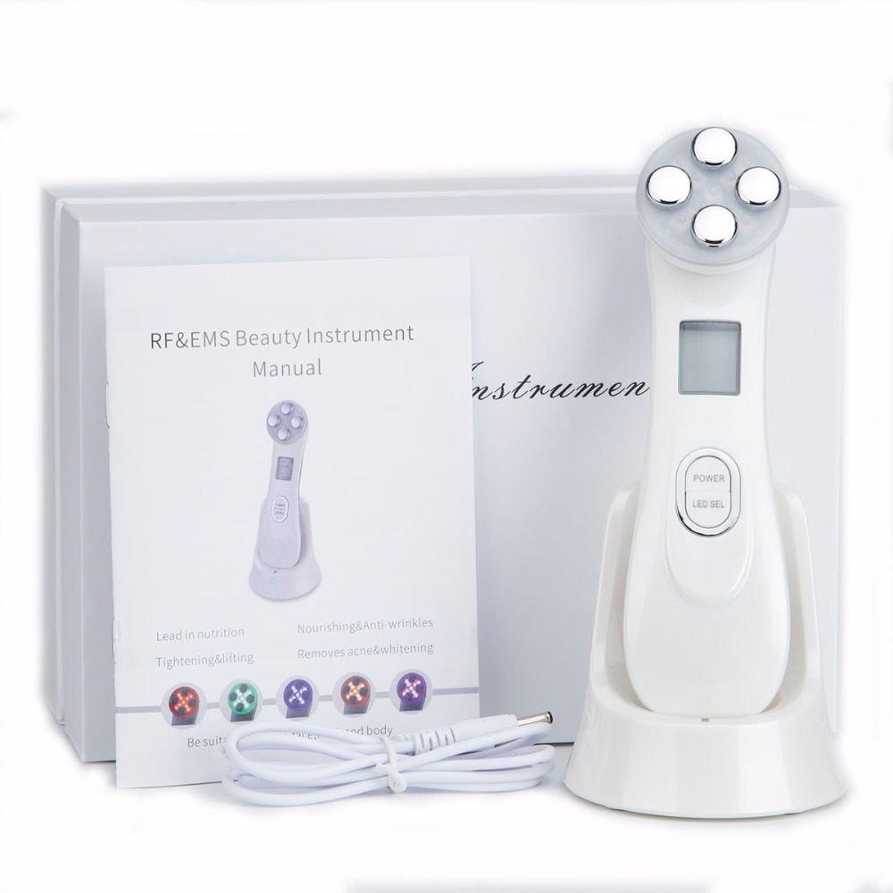 5in1 RF&EMS Radio Mesotherapy Electroporation Face Beauty Pen Radio Frequency LED Photon Face Skin Rejuvenation Remover Wrinkle