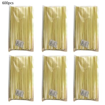 600Pcs Biodegradable Wheat Drinking Straws Non-Soggy Flavorless BPA-Free Compostable Straws for Hot or Cold Drinks Dropship