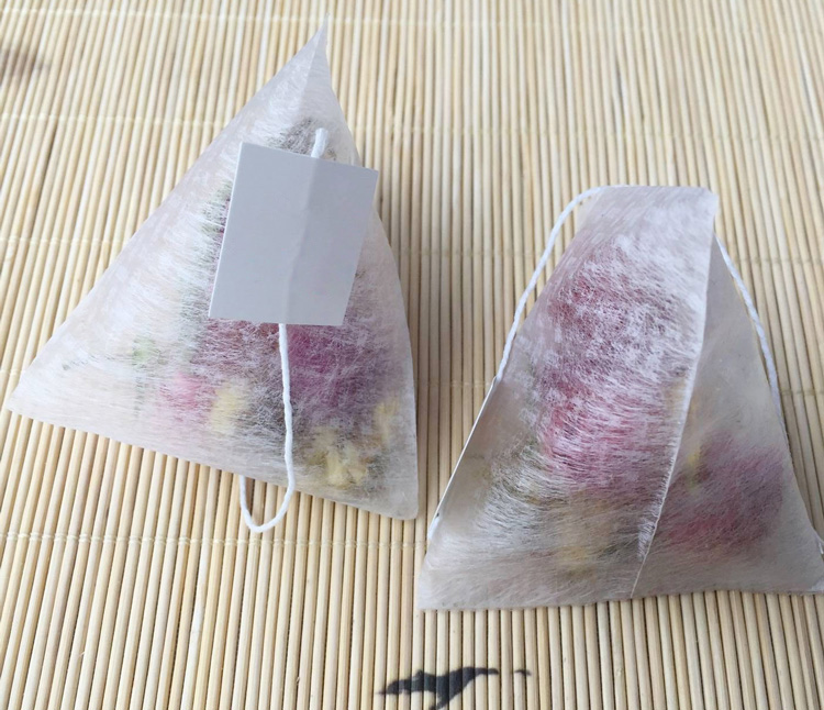 New PLA Biodegraded Tea Filters Corn Fiber Tea bags Quadrangle Pyramid Shape Heat Sealing Filter Bags food-grade 55*70mm