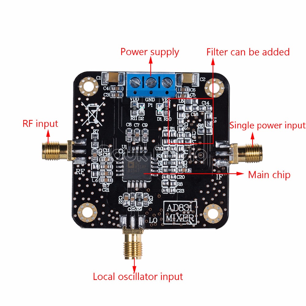 AD831 High Frequency RF/IF Mixer Inverter Module 500MHz Bandwidth Double Balance