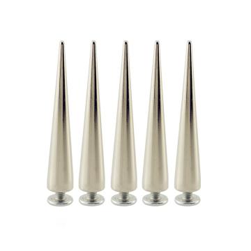 5sets 10*55mm Silver Bullet Large Spikes And Studs Rivets For Leather DIY Clothes Punk Steel Spots Remaches Cuero Garment Rivets