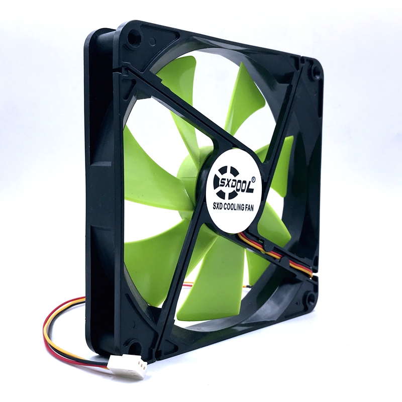 New 140mm fan DF1402512SEL DC 12V 0.12A sleeve 3-Pin 140x140x25mm pc case Server cooling Fan 1500RPM