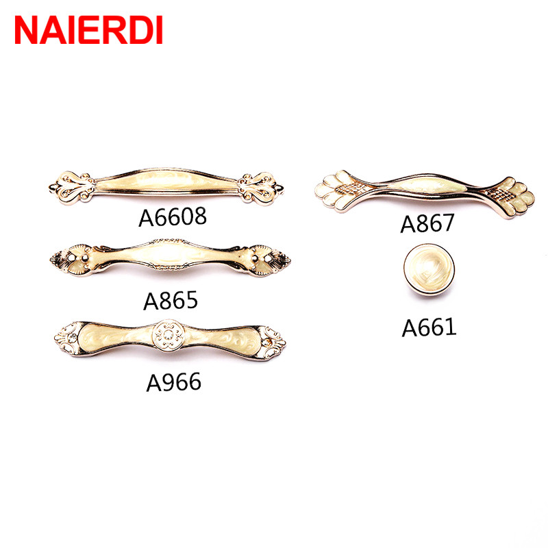 NAIERDI Amber Yellow European Cabinet Handles Aluminum Alloy Door Kitchen Knobs Cabinet Pulls Drawer Knobs Wardrobe handle