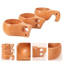 fashion 101ml - 200ml Outdoor Portable Wooden Cup Ancient Kuksa Coffee Tea Milk Drinking Mug Insulation Cup Wood Mugs Drinkware