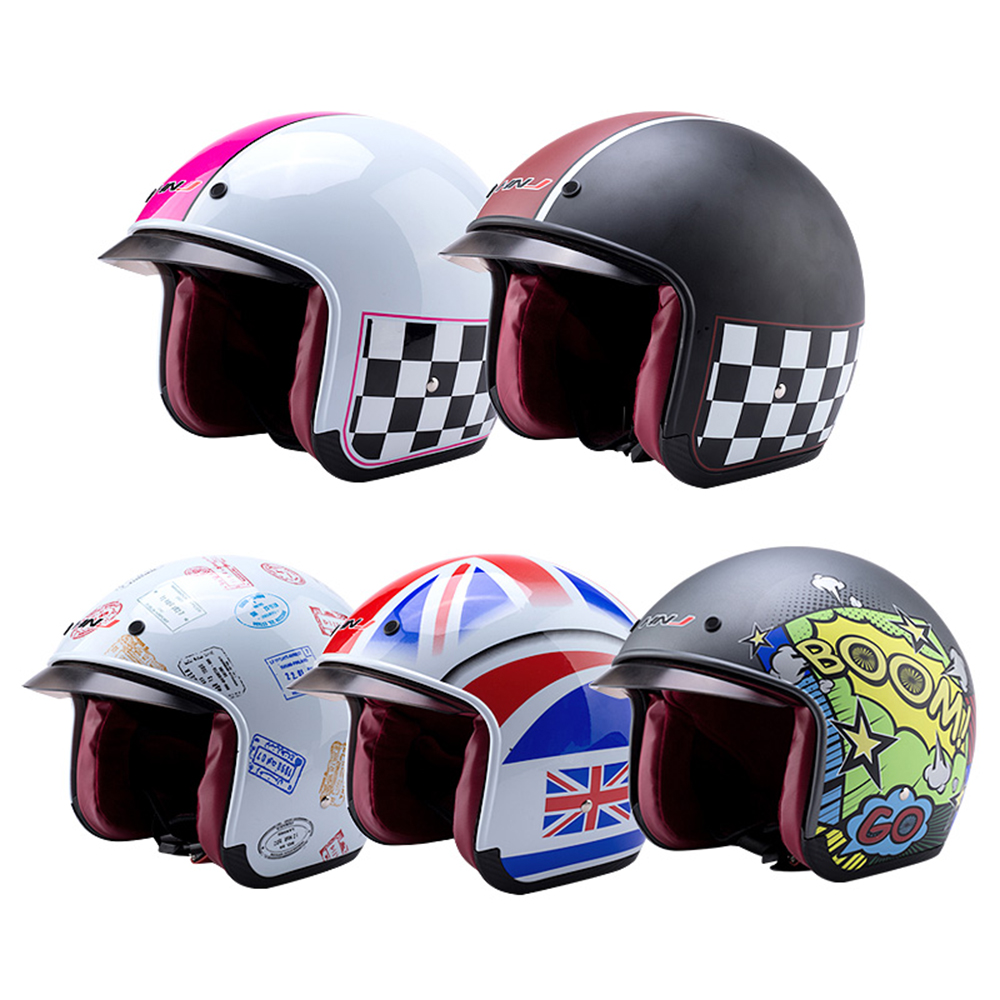 Motorcycle Helmet Capacete Moto Vintage Motocross Open Face Helmet Cascos Para Moto Riding Safety Motorbike Helmets DOT Approved