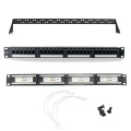 12 / 24 /48 Ports CAT6 UTP Keystone Patch Panel 19inch 1U/2U Cat6 Cable Frame Faceplate Rj45 Patch Panel 24port Listed Rackmount