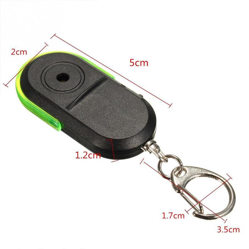 Mini Anti-lost Whistle Key Finder Wireless Alarm Smart Tag Key Locator Keychain Tracker Whistle Sound LED Light Things Tracker