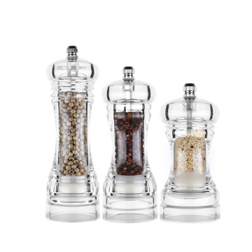 Acrylic Manual Grinder Mills Transparent Pepper Mill Manual Crusher Ceramic Multifunctional Cruet Mills Kitchen Tool Grinder