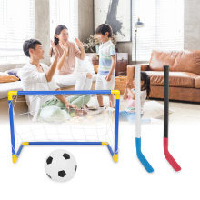 8pcs/set Kids Child Ice Hockey Stick Training Tools Kids Sports Soccer & Field Hockey Goals with Balls and Pump Toy Set Football