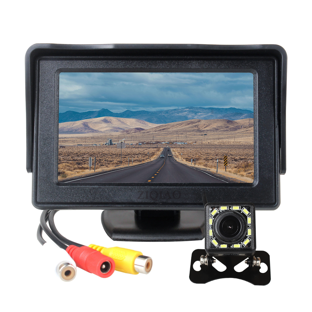 Car Reversing Display System with 4.3" LCD Monitor Parking Rear View Camera Optional