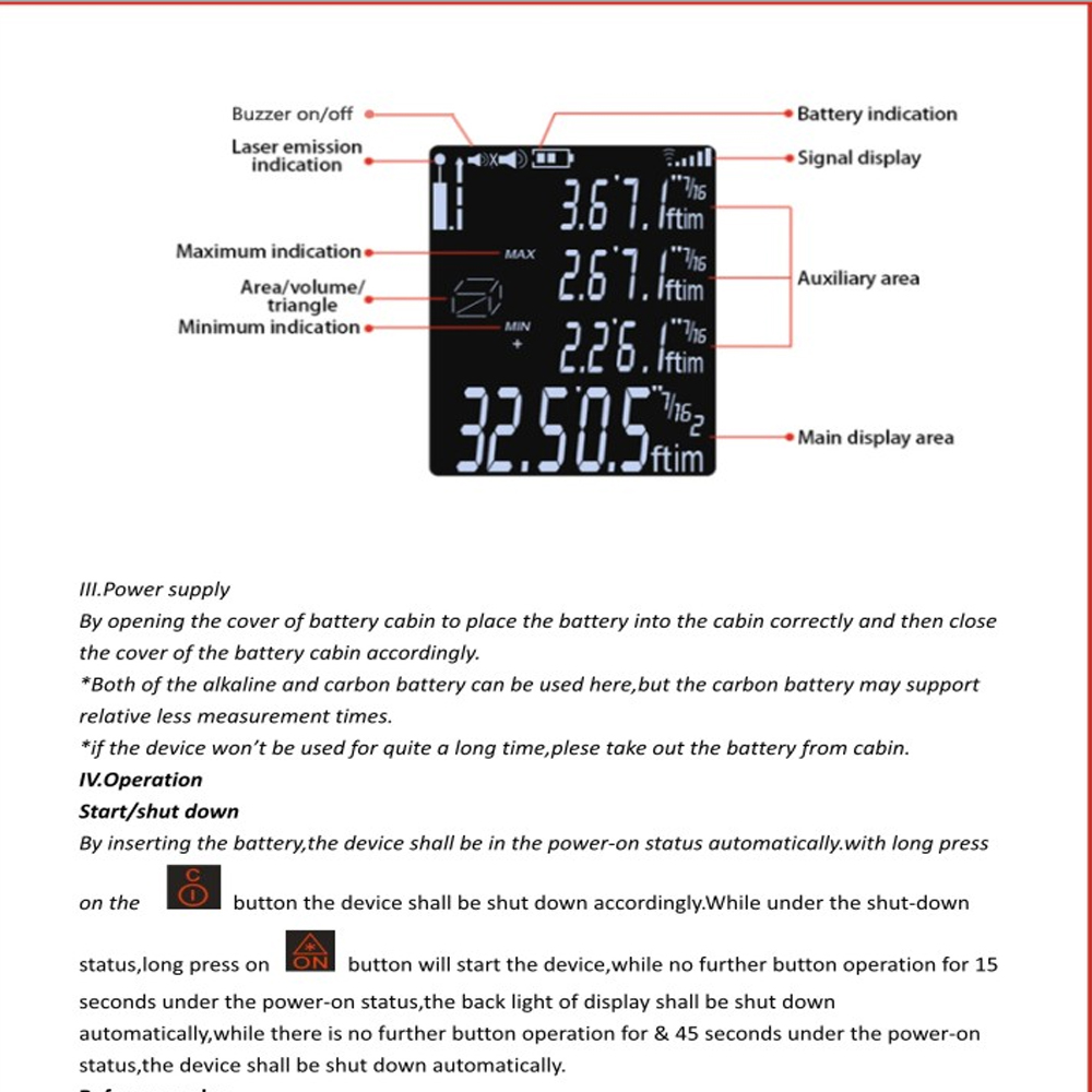 NEW ARRIVE 40M Smart Digital Laser Distance Meter Range Portable USB Charging Rangefinder Mini Handheld Distance Measuring Meter