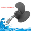 Black Marine Propeller Outboard Propeller Durable For Tohatsu 3.5HP Nissan2.5 3.5HP Mercury 3.5HP