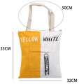 2020 New Brand Shopping Bag Casual Shoulder Bag Woman Vintage Cotton Canvas Bag Large Cloth Shopper Bags Beach Totes
