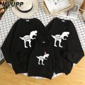 dinosaur family matching sweatshirt for daddy mommy and me baby kids cotton cartoon hoodies fashion winter clothing dad mom son