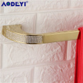 Single Towel Bar, AODEYI Luxury Bathroom Hardware Accessories with Czech Crystal, Wall Mounted, Plated Chrome or Gold Finished