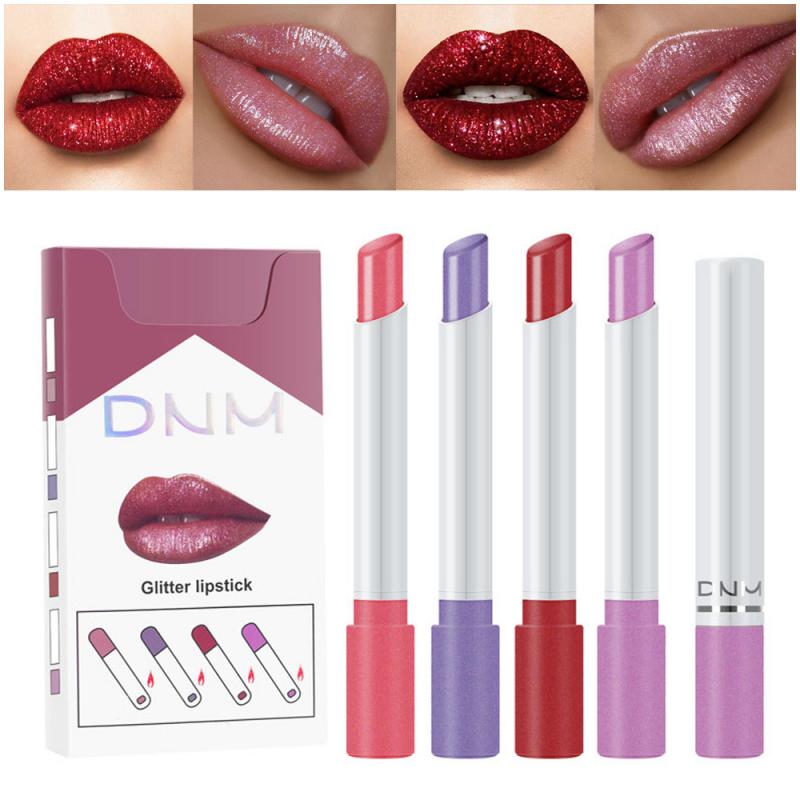 Hot Creative Cigarette Lipstick Sexy Lips Makeup Maquiagem Batom Make Up Lasting Waterproof 4pcs/Set Mini Lipstick Gift TSLM1