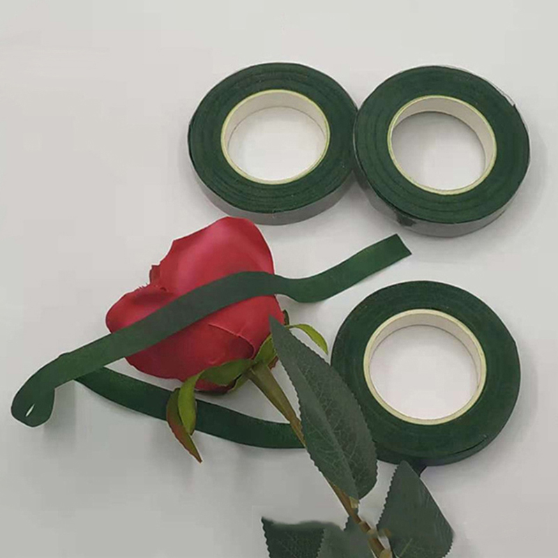 30M Artificial Silk Flower Self-adhesive Green Paper Tape Grafting Film Floral Stem for Garland Wreaths DIY Crafts