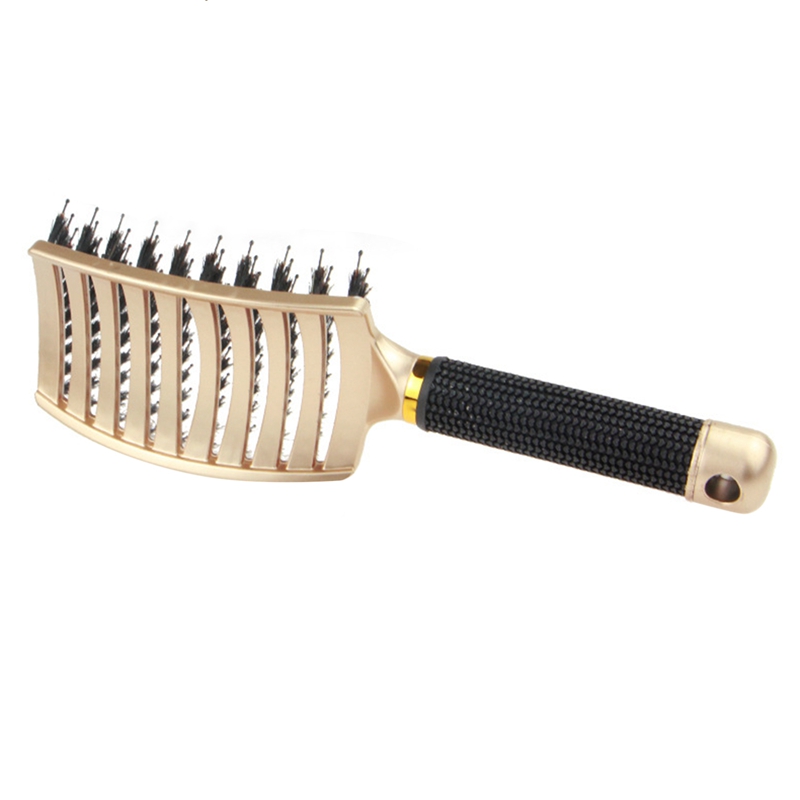 Boar Bristle Hair Brush-Curved And Vented Detangling Hair Brush For Women Long,Thick,Thin Curly Hair Vent Brush Gift Kit,1 pcs