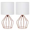 Small Night Lamps with Hollow Base Fabric Lamp-Shade