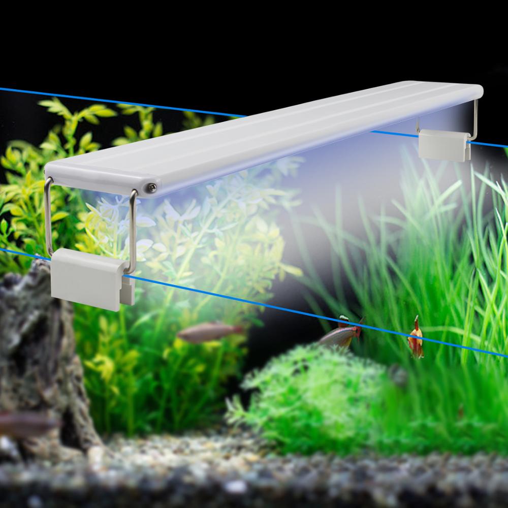 18-58CM LED Aquarium Light 220V Extensible Fish Tank Light With Clip Holder For LED Aquarium Aquatic Plant Decoration Lighting