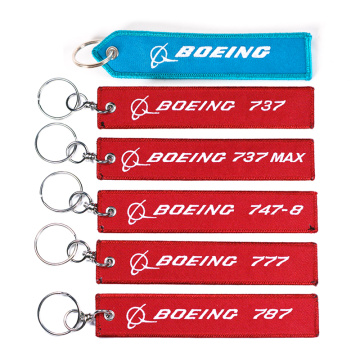 New BOEING Tag Kechain 787 777 B737 747 with Embroider for Bag Tag Key Ring for Pilot Flight Crew Aviation Gift