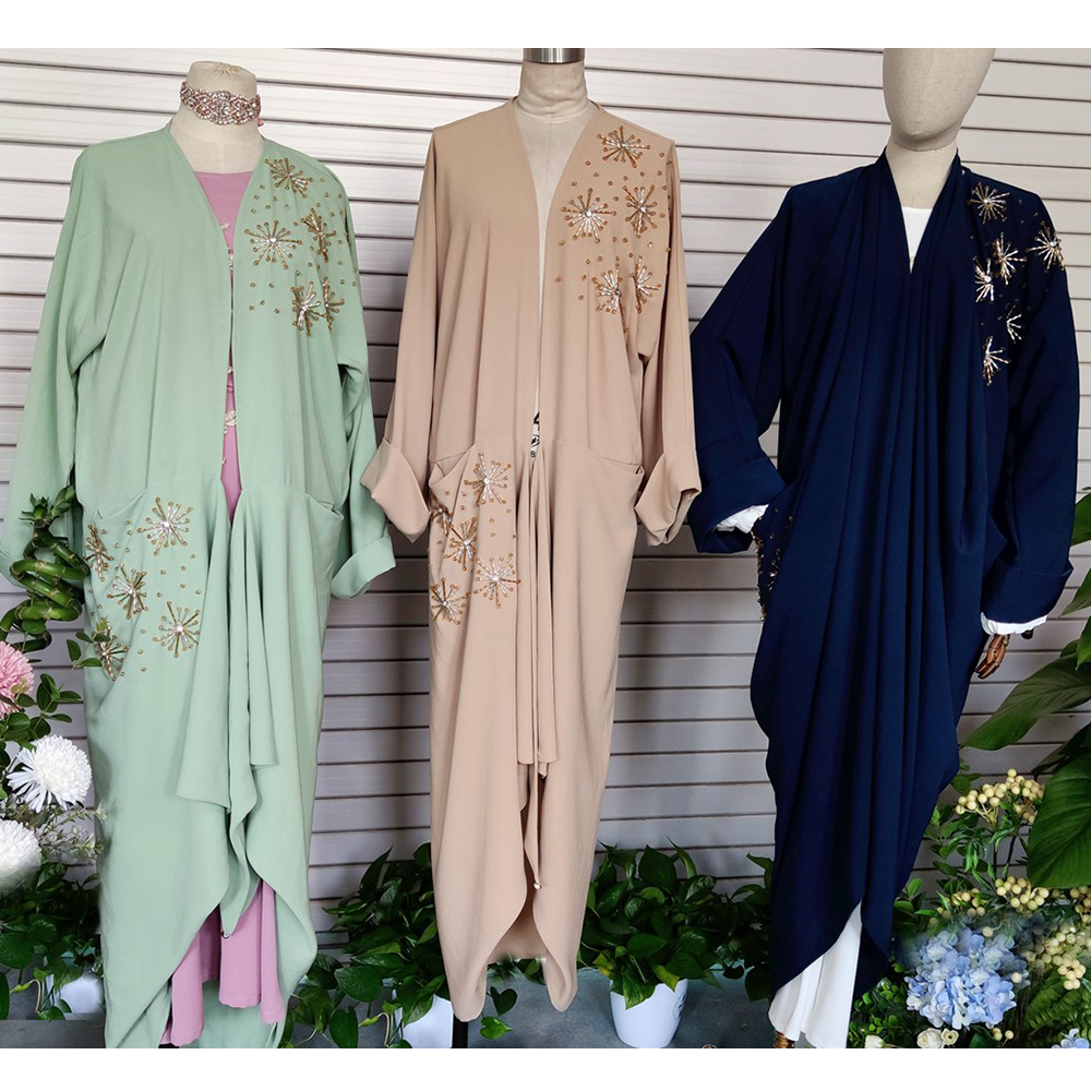 Kaftan Abaya Dubai Turkey Hijab Muslim Fashion Kimono Cardigan Mujer Caftan Islam Abayas For Women American Clothing Robe Femme