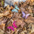 Simulacióncon Plumas Pintadas Decoración de Mariposas Pila Decoración de Terraza y Talcón Decoración de Jardinería Butterflysil