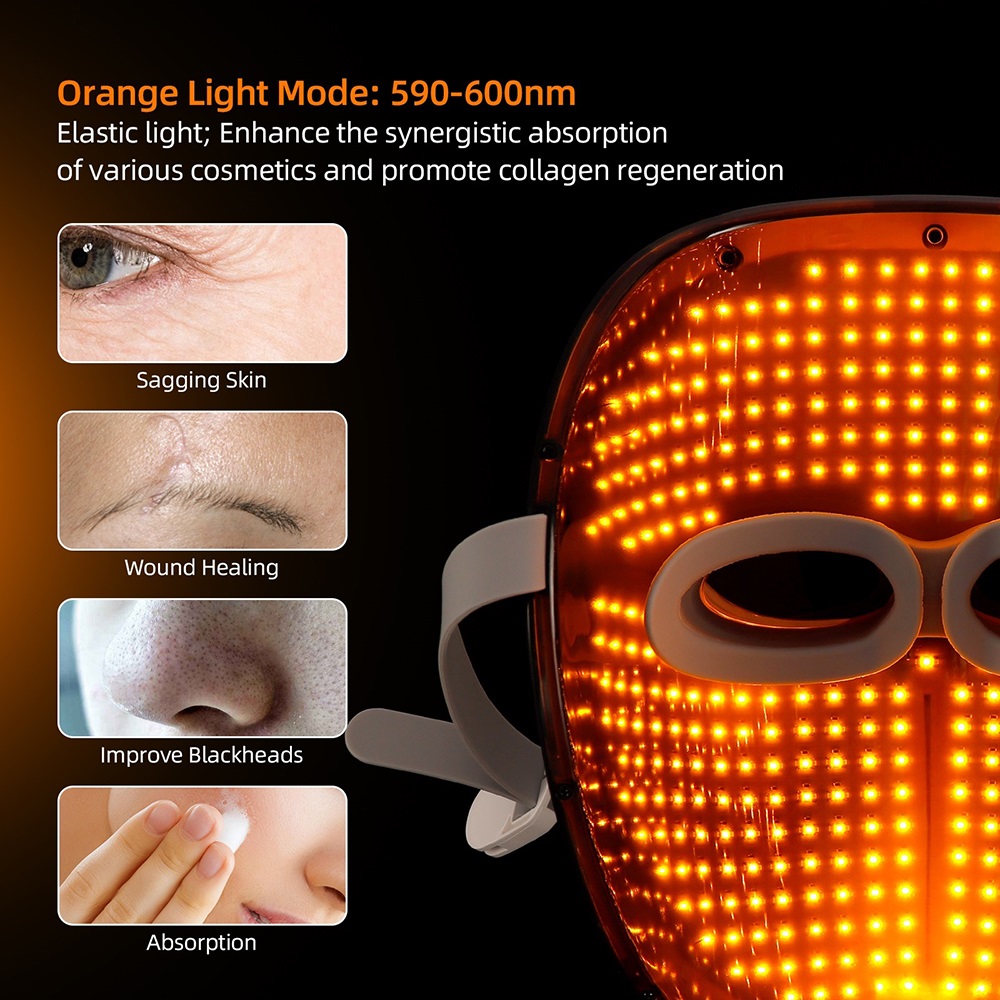Upgrade Version 3 Color 120PCS LEDS Facial Mask LED Light Therapy Machine Skin Rejuvenation Tighten Anti Wrinkle Acne Removal