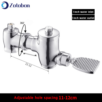 ZOTOBON Copper Bathroom Foot Pressing Stool Flushing Valve for Squat Pan Brass Time Delay Flush Valve Squat Pot Flushometer F240