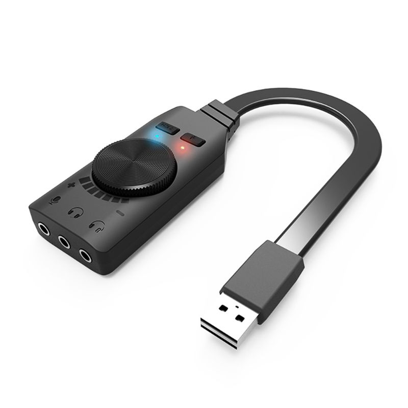 GS3 Virtual 7.1 Channel Sound Card Converter Adapter External USB Audio 3.5mm Headset Stereo for PC Desktop Notebook Accessories