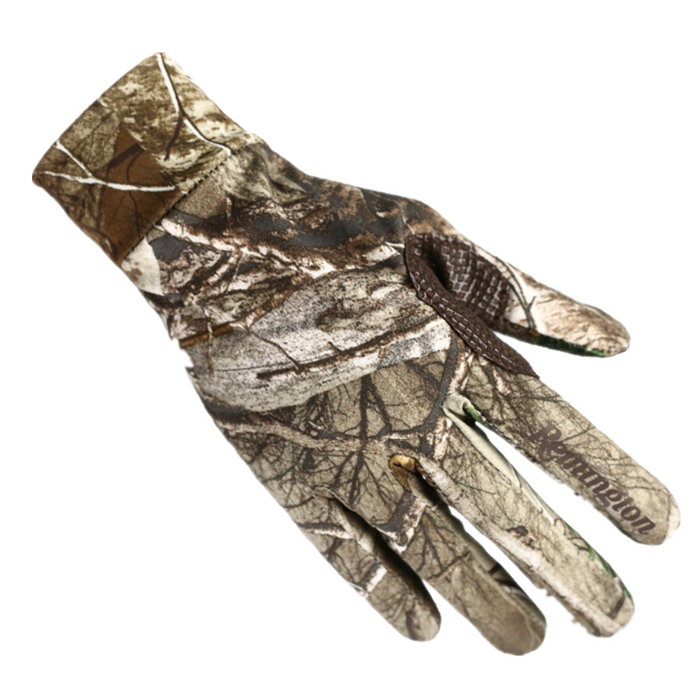 Outdoor Touch Screen Bionic Camouflage Full Gloves Hunting Reed Camouflage Gloves Anti-slip Fishing Shooting Gloves Elastic