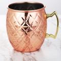 1 PC 530ml Moscow Mule Mug Stainless Steel Hammered Copper Plated Beer Cup Coffee Cup Bar Drinkware Cup