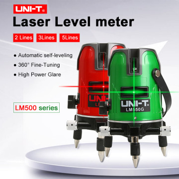 Red and green Laser Level 2/3/5Lines UNI-T LM520 LM530 LM550 360 degree Self- leveling Cross Laser Level Red Lines Laser Level