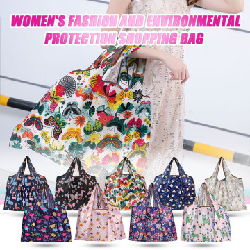 Eco-friendly shopping bag foldable super single shoulder large thick storage bag Women Shopping Travel Shoulder Bags Folding c50