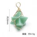 Green Aventurine Merkaba Star Pendants for Necklace Jewelry
