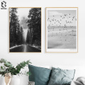 Black & White Art Posters and Prints Landscape Wall Art Canvas Painting Wall Pictures For Modern Living Room Nordic Home Decor