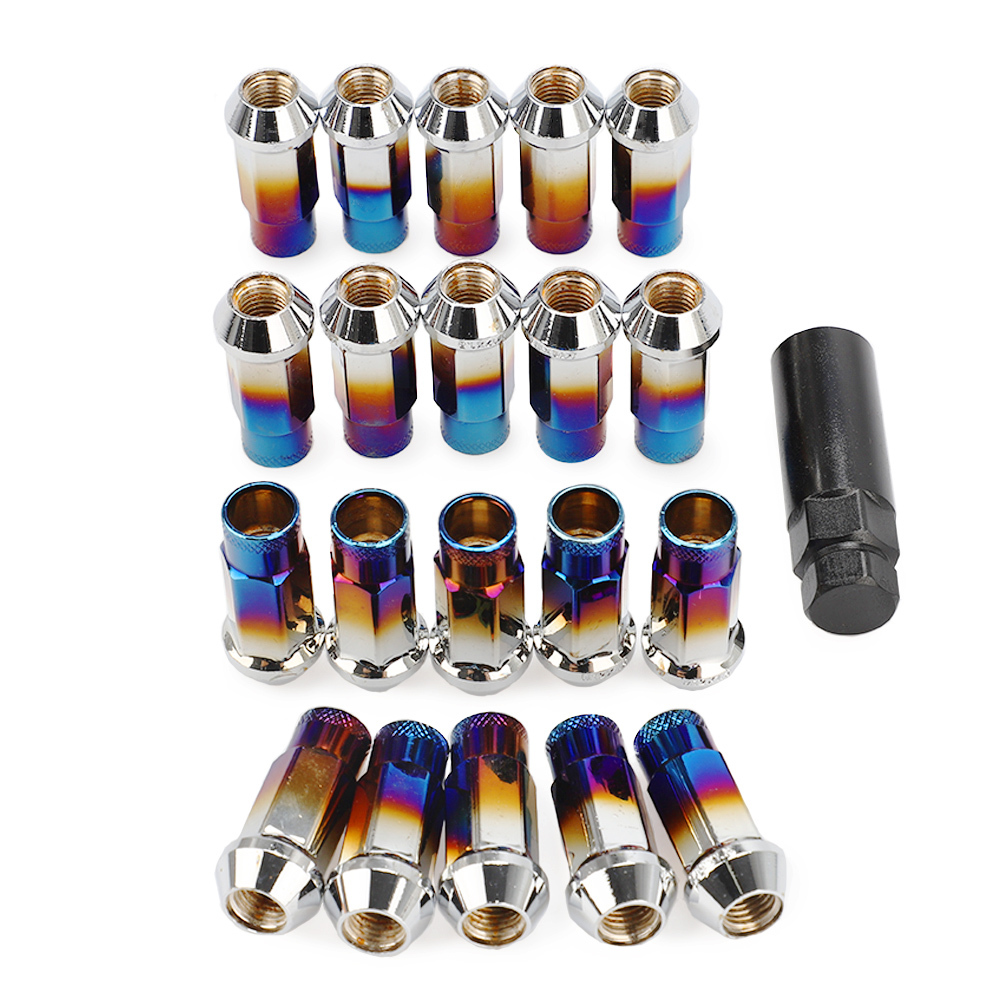 20PCS stainless steel Bluing color Car Modification Wheel Nuts Lug Nuts Bolts m12x1.5 m12x12.5 For Mitsubishi Acura Infiniti