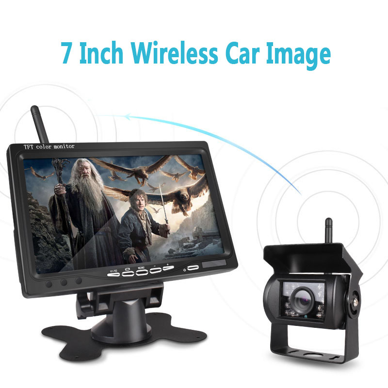 New 7inch Car HD Monitor+ Wireless Truck/Vehicle/Bus Night Vision Car Rear View Camera Car Camera Dash Cam Car DVR Auto Recorder