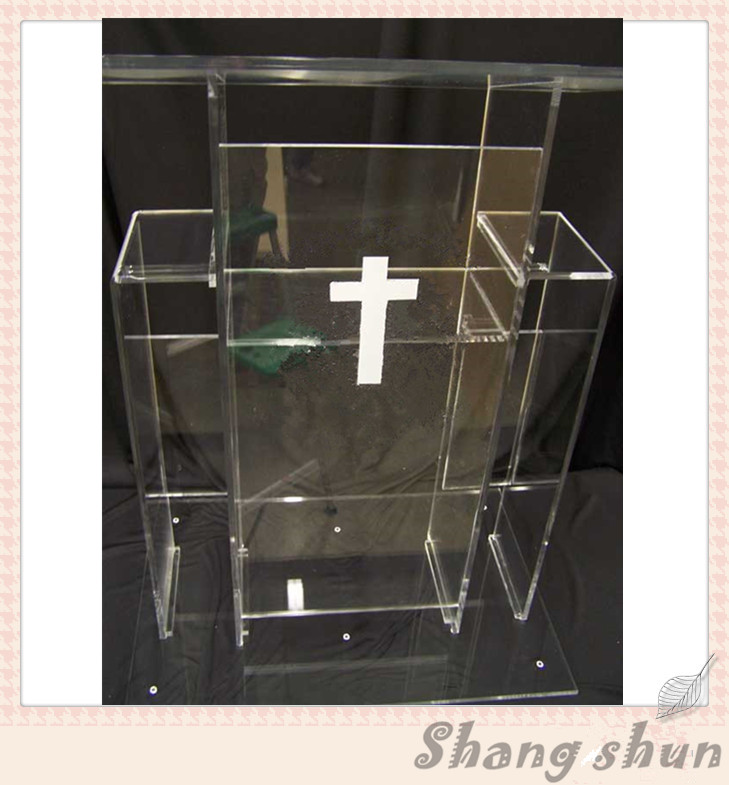 Clear Transparent Acrylic Lectern Clear Acrylic Church Podium Acrylic Pulpit Furniture Lectern Podium