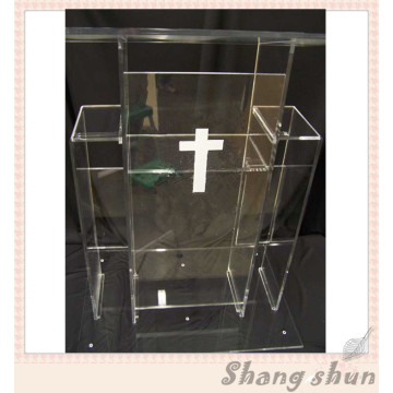 Clear Transparent Acrylic Lectern Clear Acrylic Church Podium Acrylic Pulpit Furniture Lectern Podium