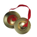 1 Pair Copper Cymbal Hand Percussion Instruments Traditional Chinese Gong with Finger Rope Musical Toys