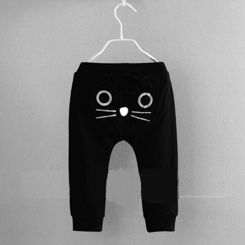 Cute Cat Baby Kids Boys Girls Pants Cotton Warm Clothing Trousers Harem Pants Bottoms Clothes 3-24M