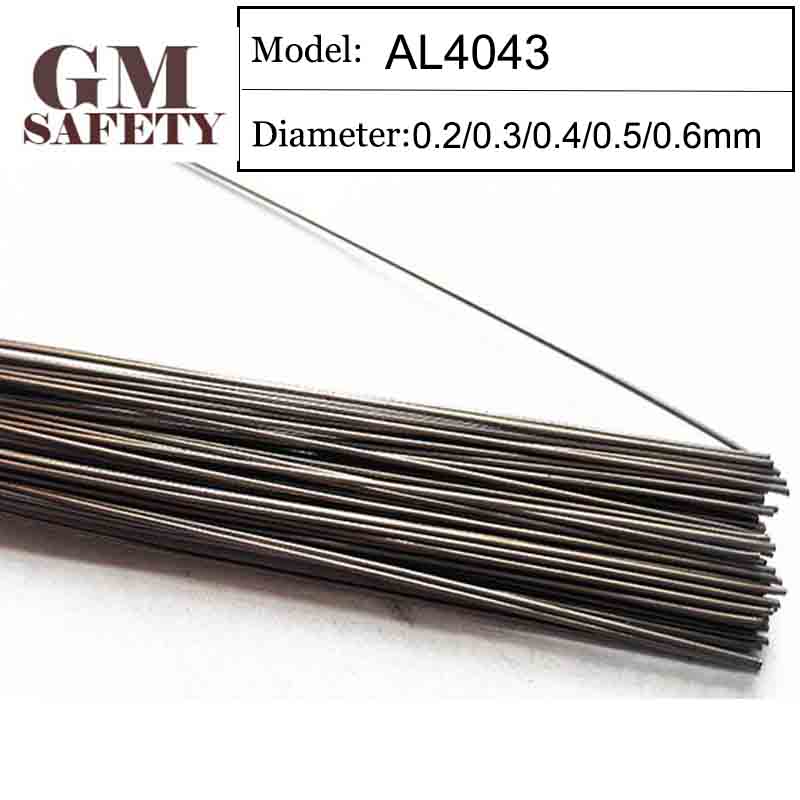 GM Welding Wire Material AL4043 of 0.2/0.3/0.4/0.5/0.6mm Aluminum Mold Laser Welding Filler 200pcs /1 Tube GMAL4043