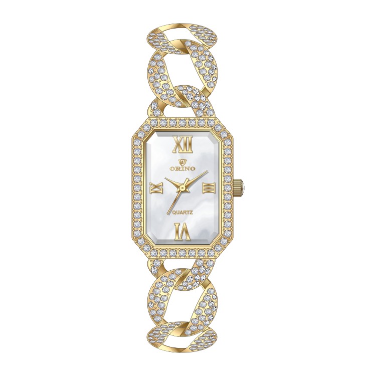 gold square watch 