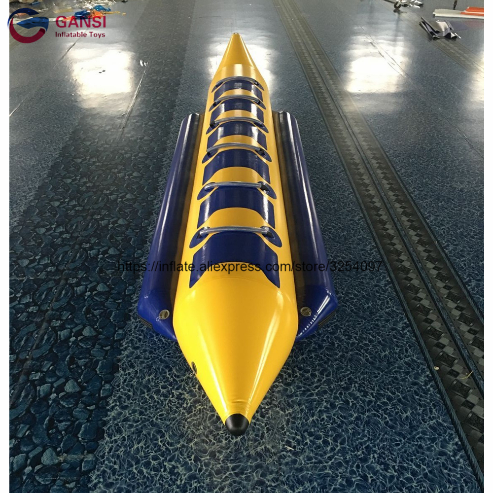 Funny water equipment inflatable towable fly fish boat,6 persons banana boat flying fish tube with factory price