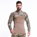 Men's Outdoor Hiking T-shirt Military Tactical Shirt Frog Suit Camouflage Shirt For Shooting Hunting Camping Sports Tee Tops